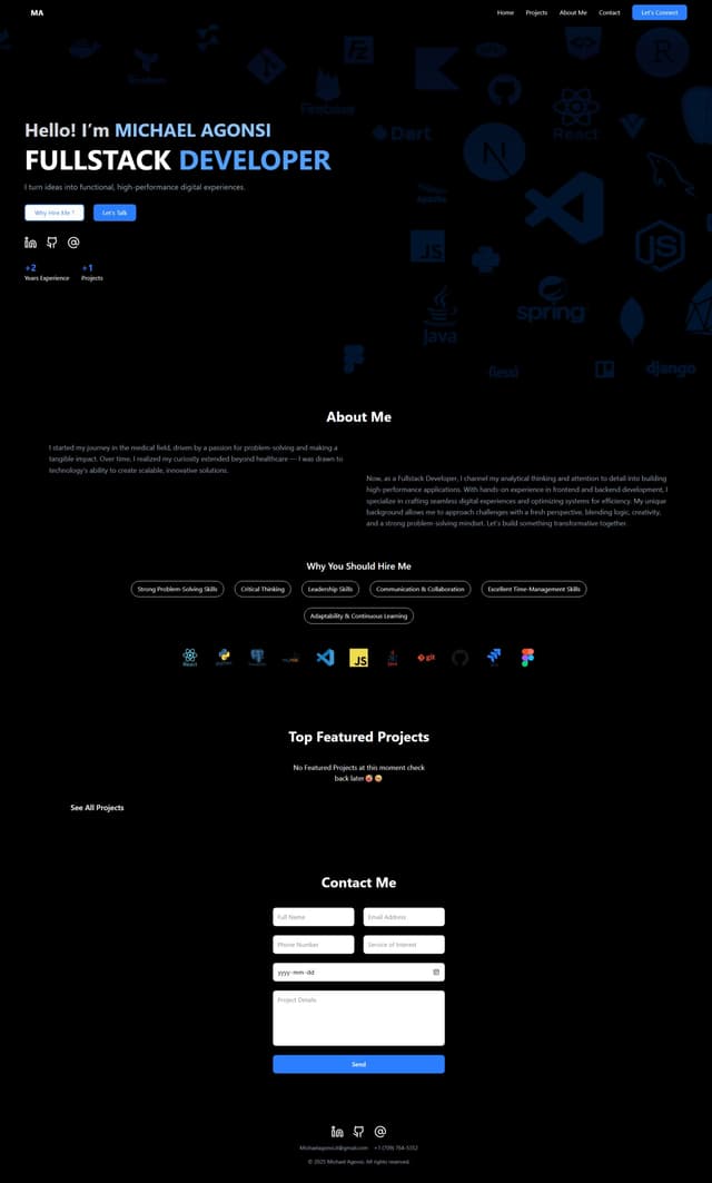 Full-Stack Portfolio Website 